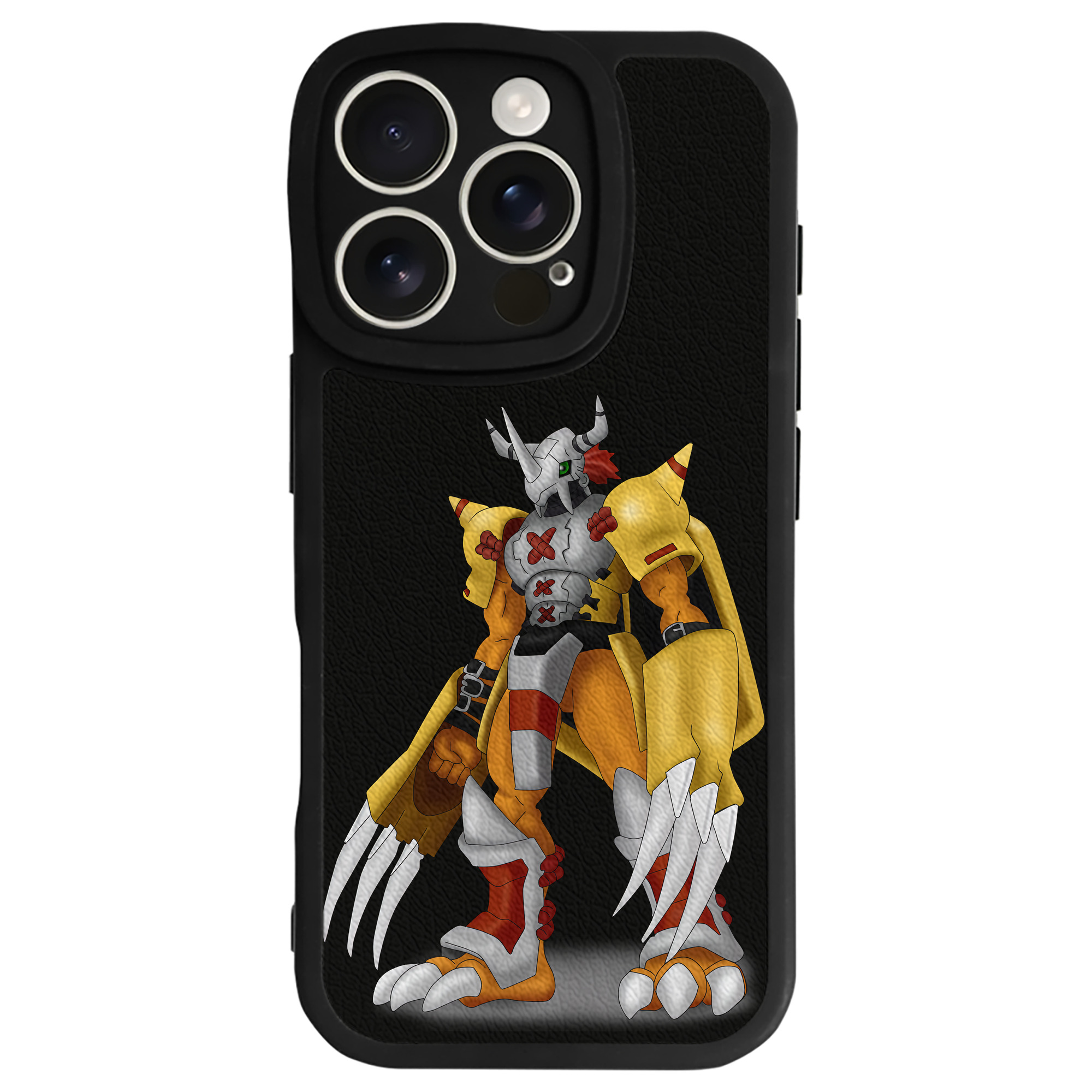 （画像用） Digimon デジタルモンスター/デジモン 【iPhone 16シリーズ対応】シリコンスマホケース（レザー調） 材質：シリコン